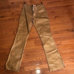 Gold 100% Leather Pants!